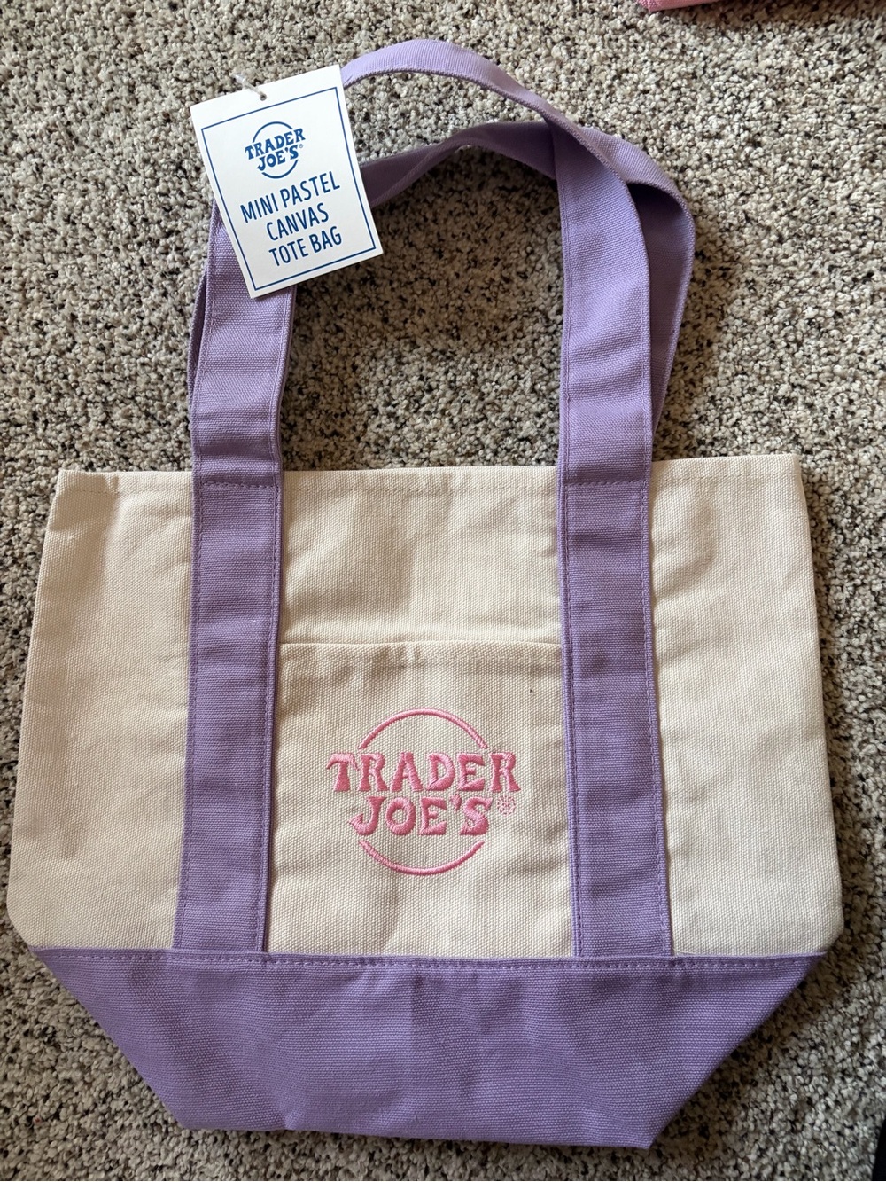 NWT Trader Joe’s Mini Pastel Totes - Purple